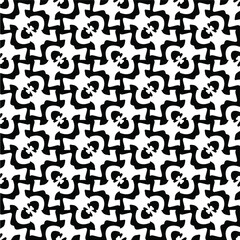 Seamless vector pattern in geometric ornamental style. Black pattern.