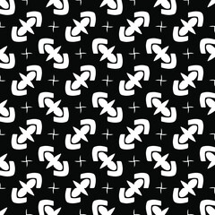 Seamless vector pattern in geometric ornamental style. Black pattern.