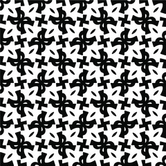 Seamless vector pattern in geometric ornamental style. Black pattern.