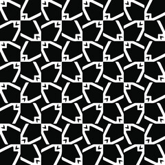 : Seamless vector pattern in geometric ornamental style. Black pattern.