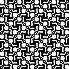 : Seamless vector pattern in geometric ornamental style. Black pattern.