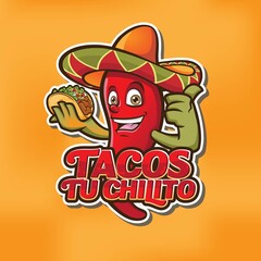 The Chili Taco Mascot Logo Design