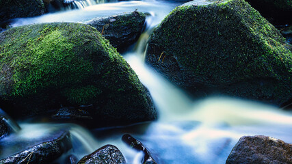 Closeup slowmotion waterfall 
