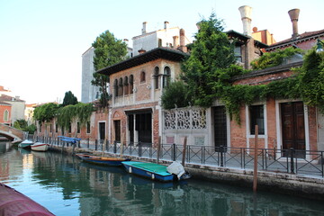 A canal and a building in Venice