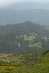 Beautiful landscape in the Carpathian mountains.