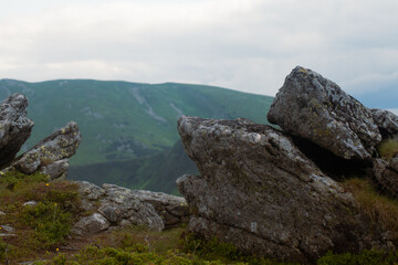 Beautiful landscape in the Carpathian mountains.