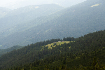 Beautiful landscape in the Carpathian mountains.