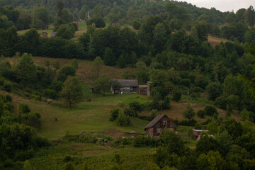 Fototapeta na wymiar Beautiful landscape in the Carpathian mountains.