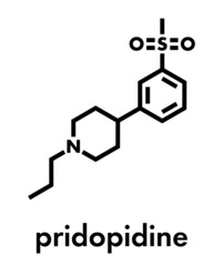 Pridopidine drug molecule. Skeletal formula.