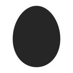 Half egg vector icon. Black vector icon isolated on white background half egg.