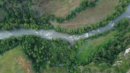fotografia rio entre montanyas,catalunya ,fotografia aerea rio
