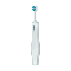 Toothbrush vector cartoon icon. Vector illustration electric brush on white background. Isolated cartoon illustration icon of electric toothbrush .