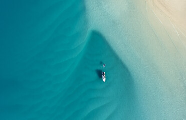 DRONE VIEW BOAT FRASER COAST
