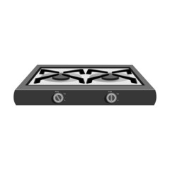 Fototapeta premium Camping stove vector cartoon icon. Vector illustration furnace travel on white background. Isolated cartoon illustration icon of camping stove .