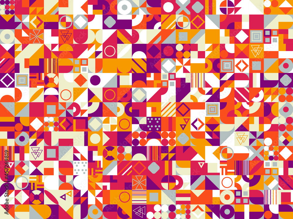Poster modern abstract geometric pattern with different shapes. abstract texture background for cover poste