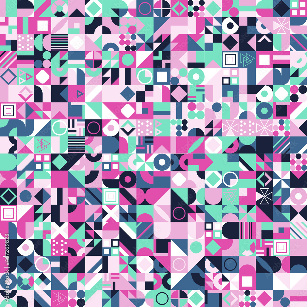Poster modern abstract geometric pattern with different shapes. abstract texture background for cover poste