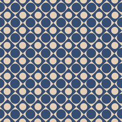 Seamless graphic pattern . With abstract shapes of squares and circles. Simple vector background for paper, textile and modern wallpaper