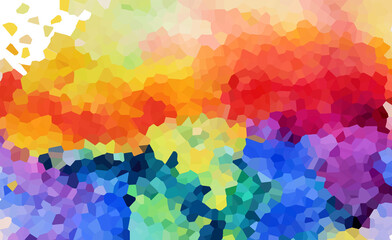 Multi-colored mosaic. Rainbow background. Vector illustration