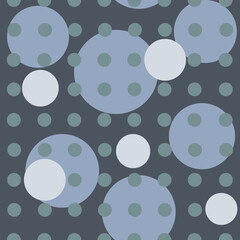 Seamless graphic pattern . With abstract figures made of circles. Simple vector background for paper, textile and modern wallpaper