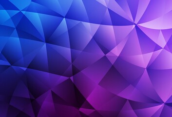 Obraz premium Light Pink, Blue vector polygon abstract background.