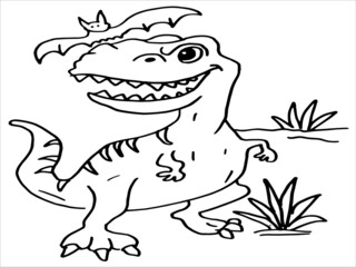 Obraz premium DINOSAUR COLORING PAGE,ANIMAL T SHIRT DESIGN,DINOSAUR HALLOWEEN COLORING PAGE,NATURAL PICTURE COLORING PAGE,
