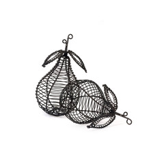 Ornamental pear in the technique of filigree isolated on a white background