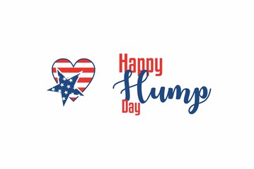 Fototapeta premium Hump Day. Holiday concept. Template for background, banner, card, poster with text inscription. Vector EPS10 illustration