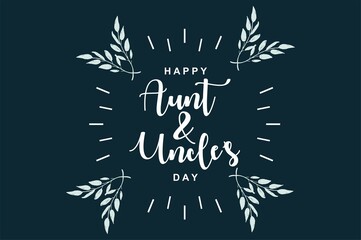 Fototapeta na wymiar National Aunt and Uncles Day. Holiday concept. Template for background, banner, card, poster with text inscription. Vector EPS10 illustration