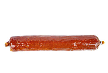 Horse sausage isolated on white background.