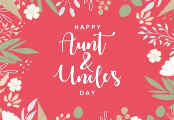 National Aunt and Uncles Day. Holiday concept. Template for background, banner, card, poster with text inscription. Vector EPS10 illustration