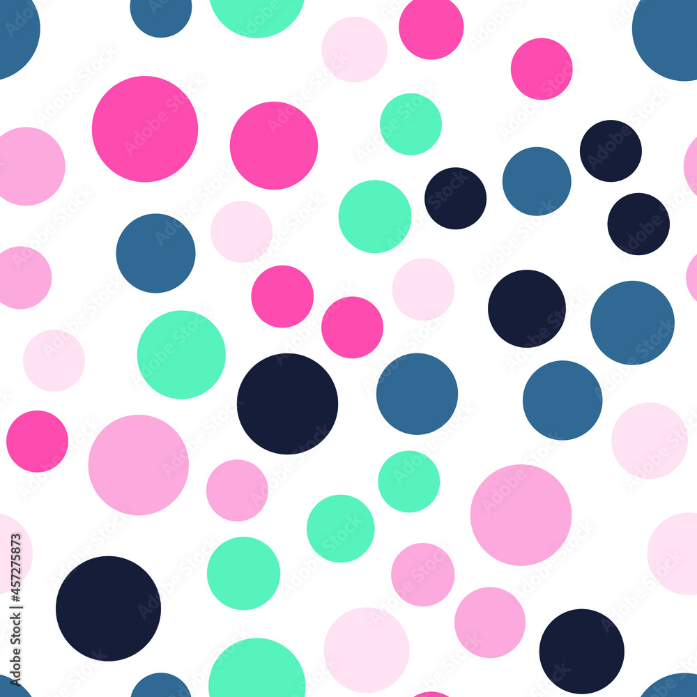 Poster simply seamless geometric pattern with circles. abstract background texture.