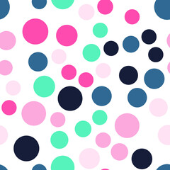 Simply seamless geometric pattern with circles. Abstract background texture. 
