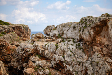 Beautiful landscape with a sea shore on the island of Palma De Mallorca.