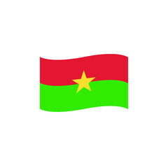Burkina Faso flag emoji vector