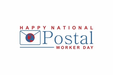National Postal Worker Day. Holiday concept. Template for background, banner, card, poster with text inscription. Vector EPS10 illustration