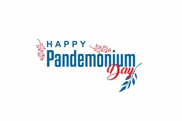 Pandemonium Day. Holiday concept. Template for background, banner, card, poster with text inscription. Vector EPS10 illustration - obrazy, fototapety, plakaty
