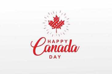 Canada Day. Holiday concept. Template for background, banner, card, poster with text inscription. Vector EPS10 illustration