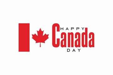 Canada Day. Holiday concept. Template for background, banner, card, poster with text inscription. Vector EPS10 illustration