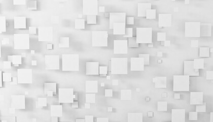 Abstract geometric cubes and block boxes shape. 3d white background