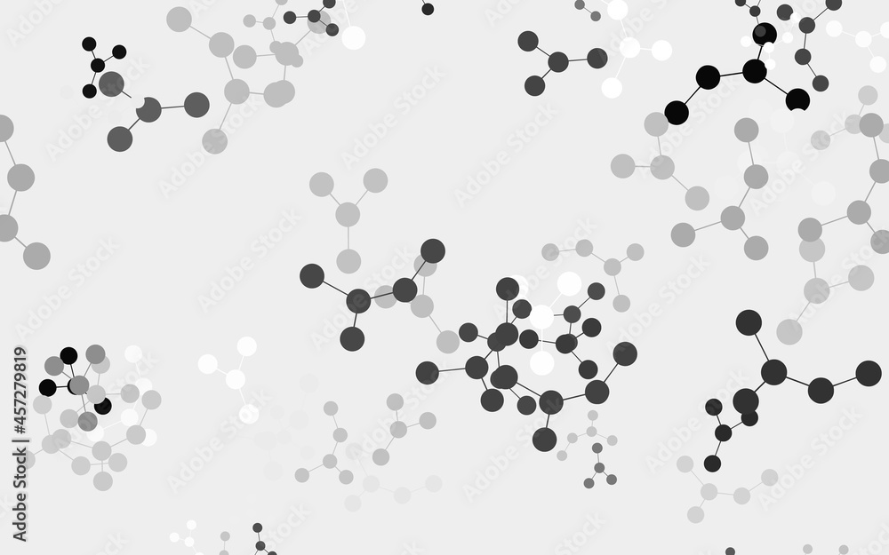 Poster light gray vector template with artificial intelligence structure.