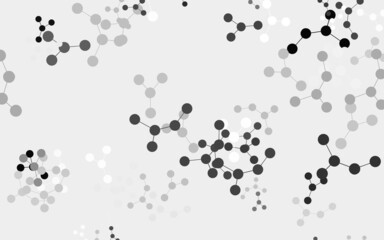 Light Gray vector template with artificial intelligence structure.