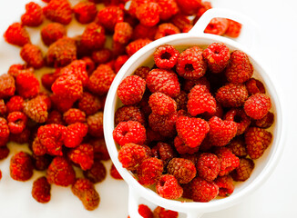 raspberries in a bowl