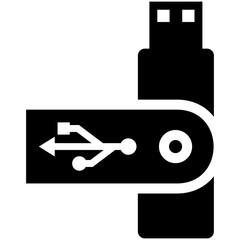 Flashdisk icon on white background
