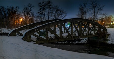 zabytkowy żelbetowy most w Gliwicach