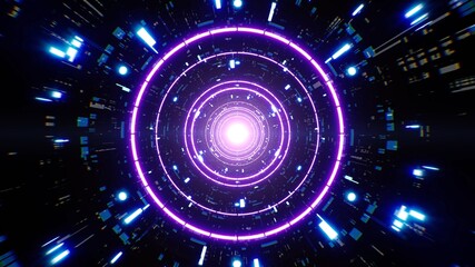 High Tech Concept Disco Tunnel Background