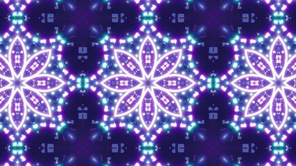 Flickering Multiple Lights Flower Shape VJ Kaleidoscope Background