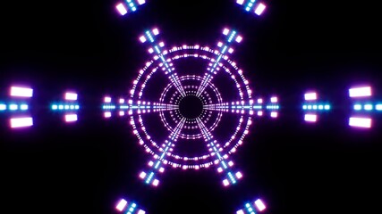 Glowing Neon Roller Coaster Attractions Rail Background