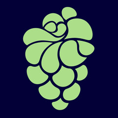 abstract cute grape icon or clipart