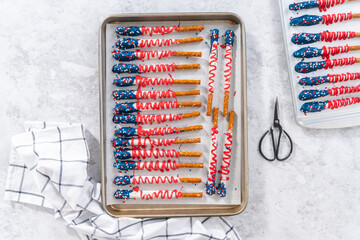 Chocolate-covered pretzel rods