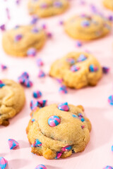 Unicorn chocolate chip cookie